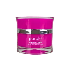 ACRYGEL en POT - 50gr - White Mix Extreme Glitter | Purple Professional New