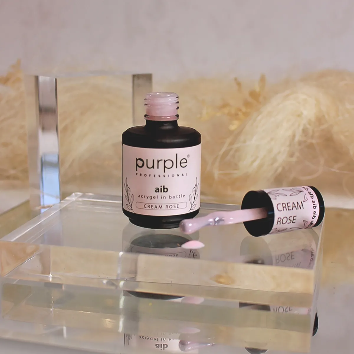 AIB - Acrygel in Bottle CREAM ROSE - 15 ml | Purple Professional New