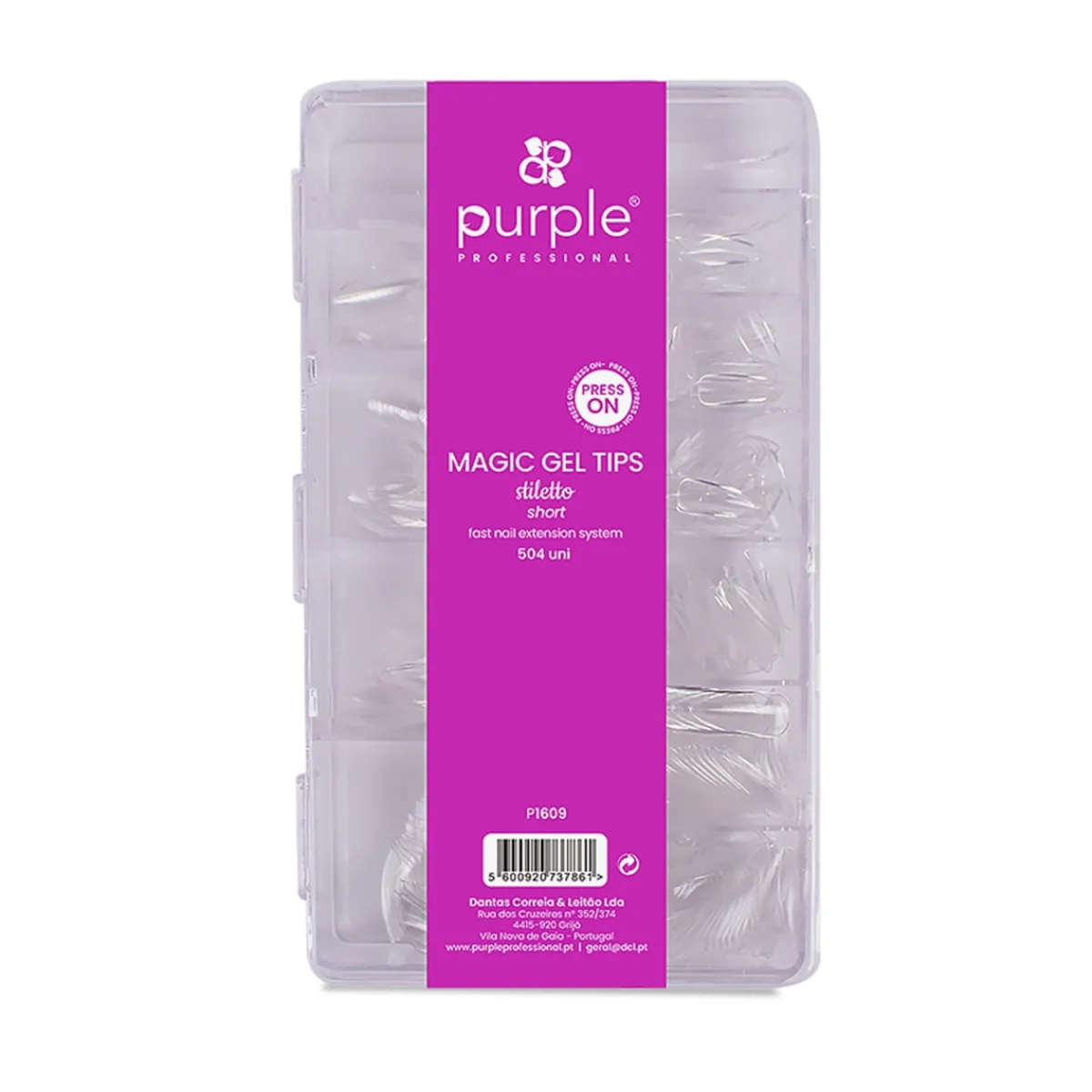 Capsules Américaines MAGIC TIPS STILETTO / COURT - Boite de 504 pcs | Purple Professional Clearance