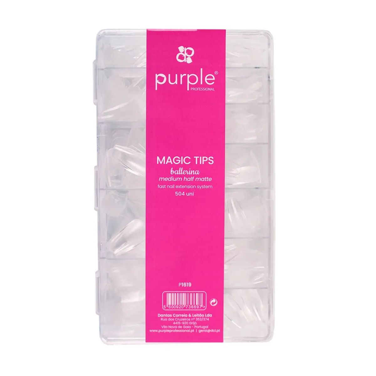 Capsules Américaines MAGIC TIPS BALLERINE / MEDIUM DEMI-MAT- Boite de 504 pcs | Purple Professional Fashion