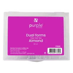 Capsules Popits DUAL FORMS Forme Amande « Press on tips » - Boite de 120 pcs | Purple Professional Outlet