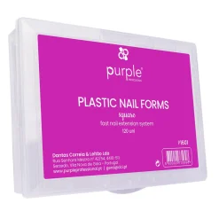 Capsules Popits PLASTIC NAIL FORMS Forme Carrée - Boite de 120 pcs | Purple Professional Sale