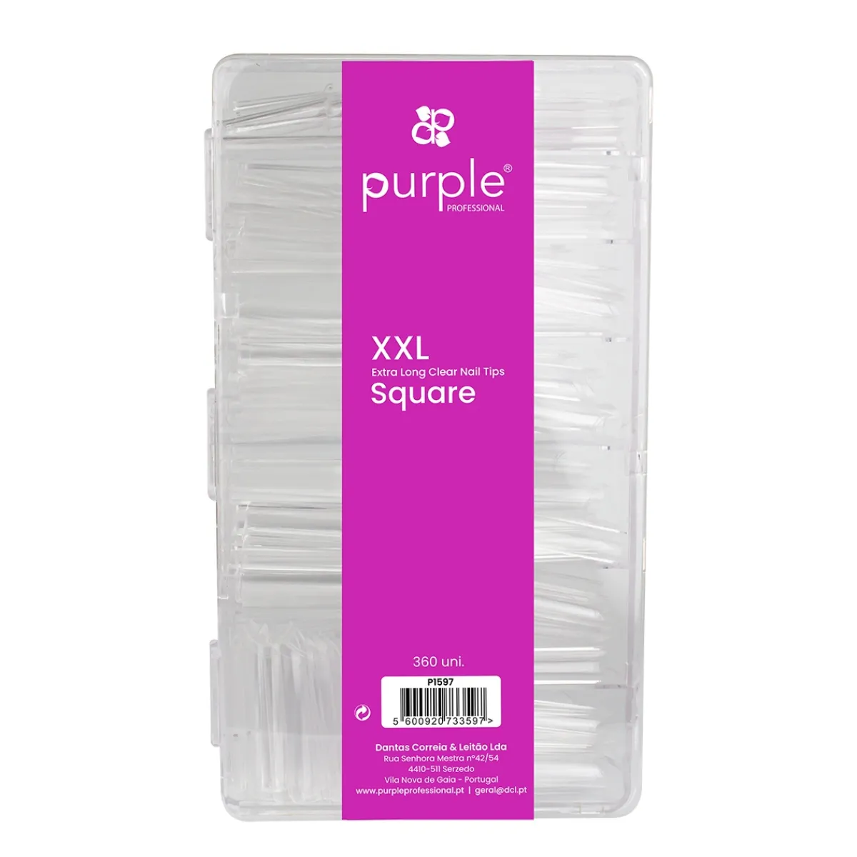Capsules XXL SQUARE Transparentes - Boite de 360 pcs | Purple Professional Discount