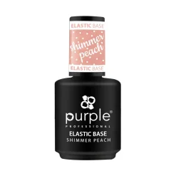 ELASTIC BASE COLOR - Shimmer Peach 15 ml | Purple Professional Discount