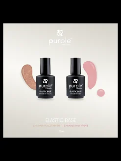 ELASTIC BASE COLOR - Shimmer Peach 15 ml | Purple Professional Discount