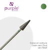 Fraise en Carbone Grain Vert forme Conique 6 x 15 mm - Purple | Purple Professional Hot