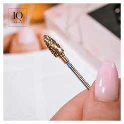 Fraise en Carbure Grain bleu Embout arrondi 6 x 14 mm - | IQ Nails Outlet