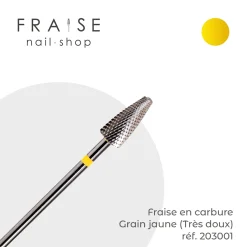 Fraise en Carbure Grain Jaune Embout arrondi 0,6 x 1,4 cm (203001) | FREZA Company Ltd Fashion