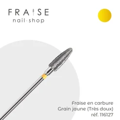 Fraise en Carbure Grain Jaune Embout arrondi 0,5 x 1,4 cm (116127) | KMIZ Outlet