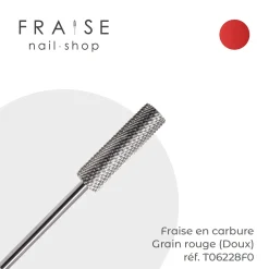 Fraise en Carbure Grain Rouge Forme Cylindre 0,7 x 2 cm (T06228F0) | Fraise Nail Shop Hot