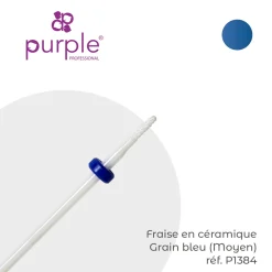 Fraise en Céramique Grain Bleu 1,6 x 7 mm - Purple | Purple Professional Discount