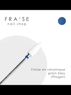 Fraise en céramique Grain Bleu Embout arrondi | KMIZ Clearance