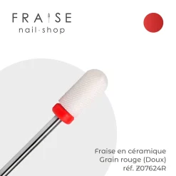 Fraise en Céramique Grain Rouge forme Tonneau 0,6 cm (Z07624R) | KMIZ Sale