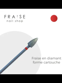 Fraise en diamant forme Cartouche grain rouge 0,50 (115076) | KMIZ Discount