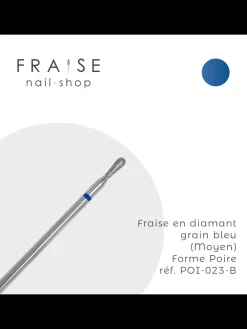Fraise en diamant forme Poire grain bleu diamètre 0,23 (114087) | Vladmiva Sale