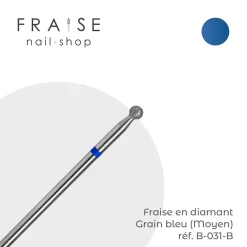 Fraise en Diamant Grain Bleu forme Boule 0,31 cm | KMIZ Hot