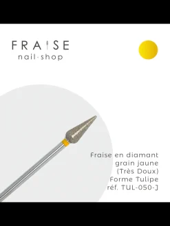 Fraise en Diamant Grain Jaune forme Tulipe 0,50 cm | Vladmiva Fashion