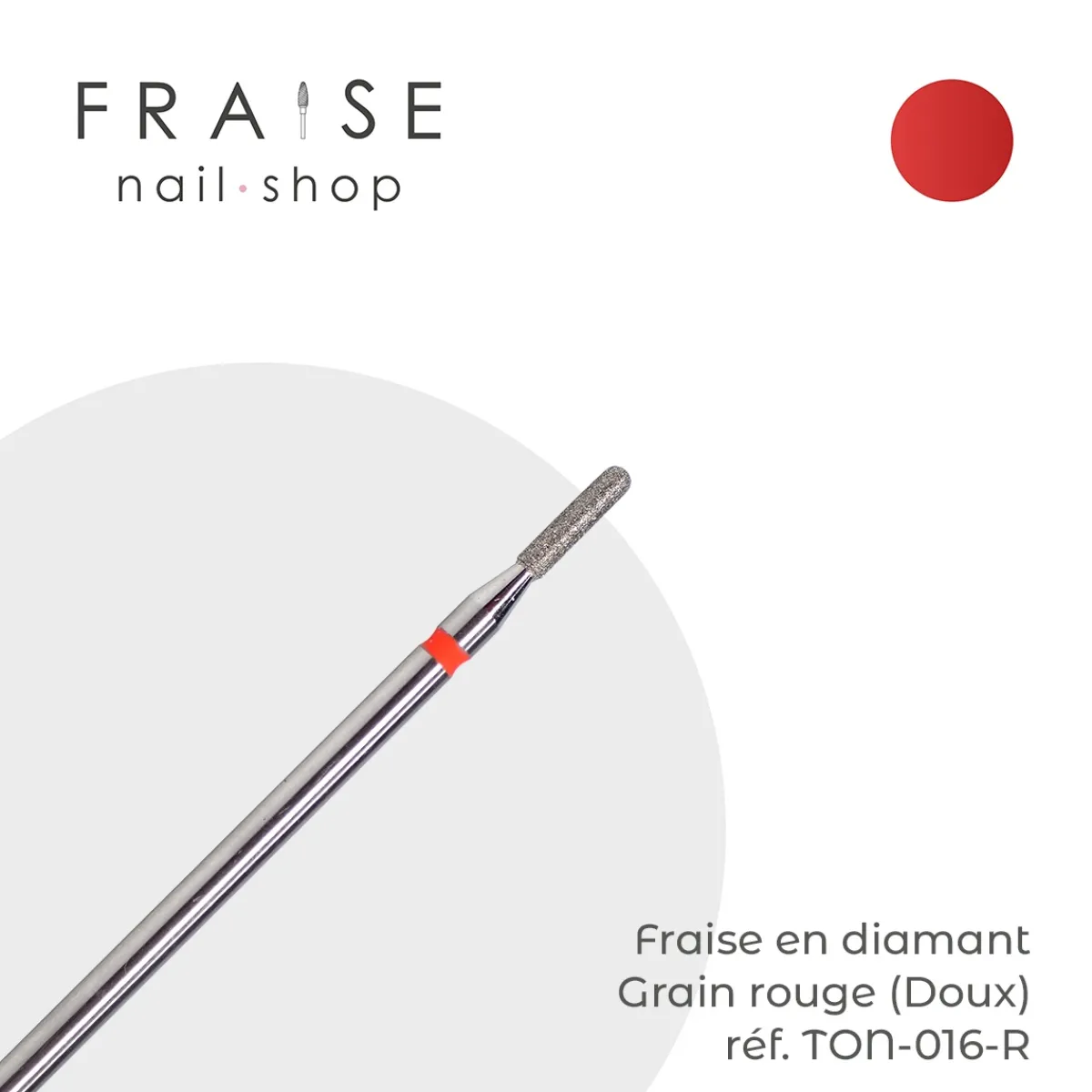 Fraise en Diamant Grain Rouge forme Tonneau 0,16 cm | KMIZ Fashion