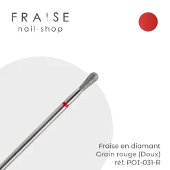 Fraise en Diamant Grain Rouge forme Poire 0,31 cm | KMIZ Outlet