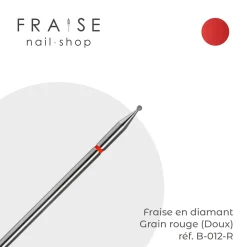 Fraise en Diamant Grain Rouge forme Boule 0,12 cm | KMIZ Hot