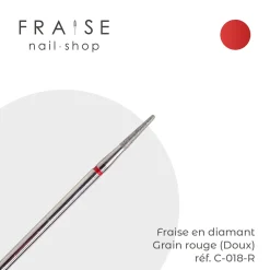 Fraise en Diamant Grain Rouge forme Conique 0,18 cm | KMIZ Online