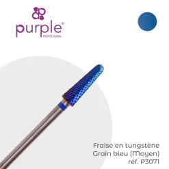 Fraise en Tungstène Grain Bleu Forme Conique 4 x 13 mm - Purple | Purple Professional Online