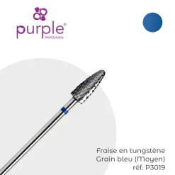Fraise en Tungstène Grain Bleu Embout Arrondi 5 x 13 mm - Purple | Purple Professional Discount