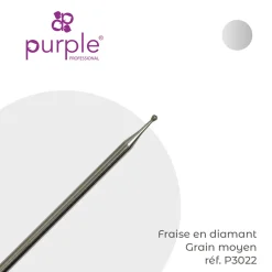Fraise manucure Russe en Diamant forme Boule 1 mm - Purple | Purple Professional Fashion