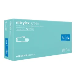 Gants NITRYLEX en Nitrile Verts non-poudrés Taille M (7/8) - Boite de 100 gants | Mercator Outlet