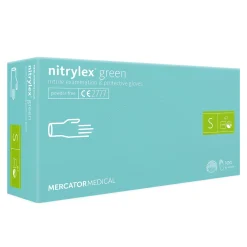 Gants NITRYLEX en Nitrile Verts non-poudrés Taille S (6/7) - Boite de 100 gants | Mercator Clearance
