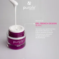 Gel blanc FRENCH DESIGN - 15 gr | Purple Professional Fashion