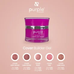Gel de construction BUILDER GEL COVER PINK - 15 gr | Purple Professional Fashion