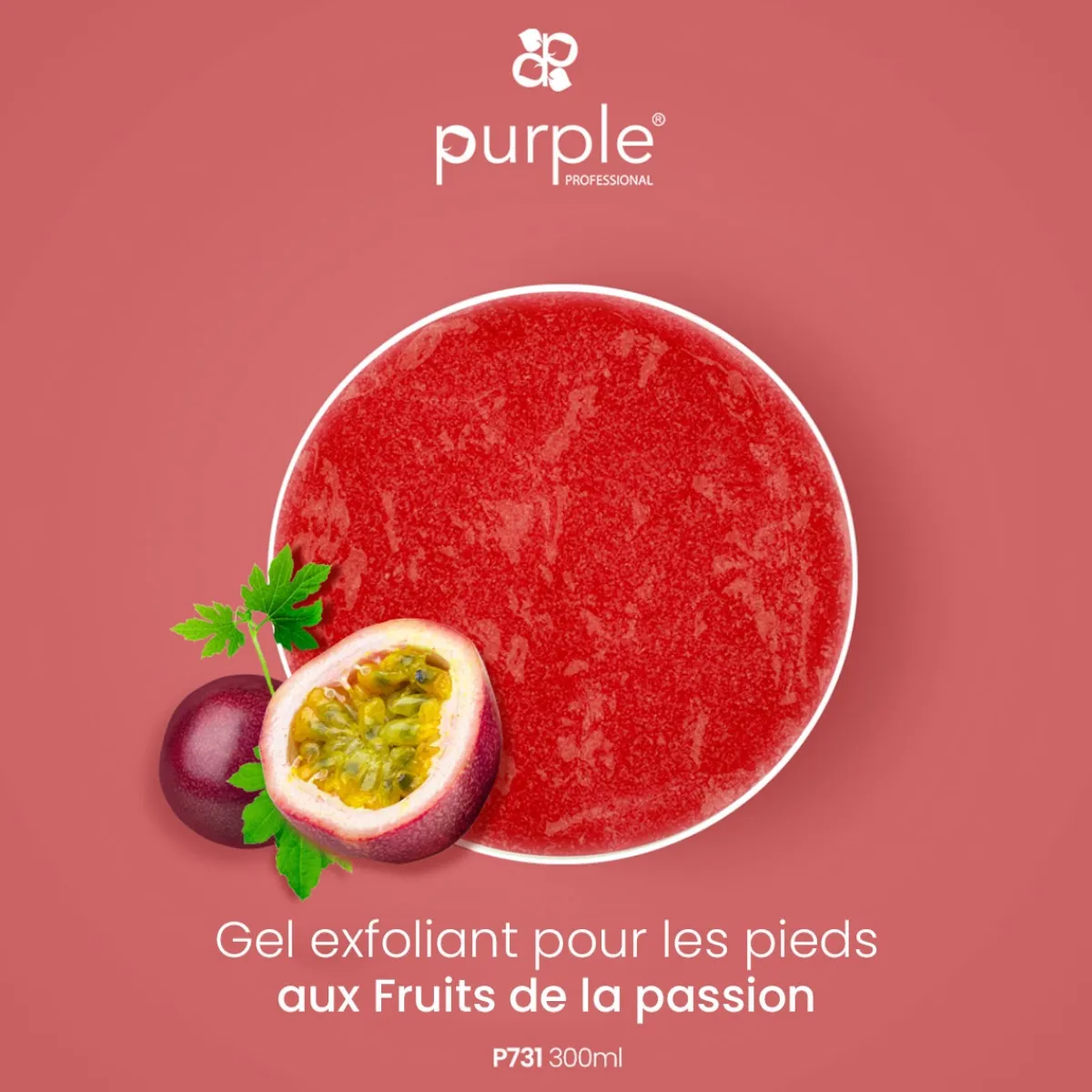 Gel exfoliant pour les pieds FRUITS DE LA PASSION - 300 ml | Purple Professional Hot