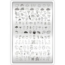 Grande Plaque de STAMPING - Automne en forêt | Taki Da Best