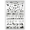 Grande Plaque de STAMPING + Pochoir - Nature | Taki Da New