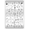 Grande Plaque de STAMPING + Pochoir - Fruits | Taki Da Outlet