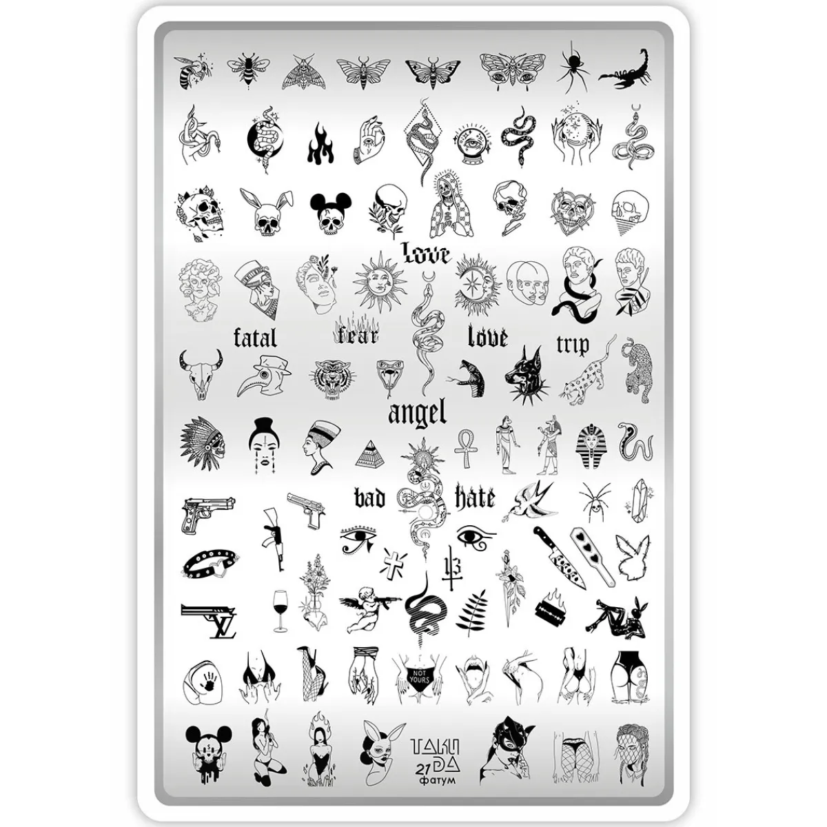 Grande Plaque de STAMPING + Pochoir - Destin | Taki Da Sale