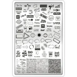 Grande Plaque de STAMPING + Pochoir - Chance | Taki Da Discount