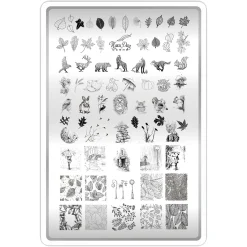 Grande Plaque de STAMPING + Pochoir - Automne | Taki Da Sale