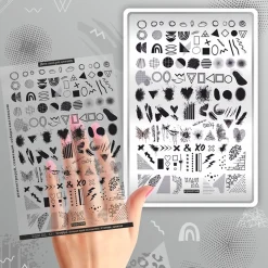 Grande Plaque de STAMPING + Pochoir - Creative | Taki Da Online