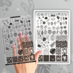 Grande Plaque de STAMPING + Pochoir - Eden | Taki Da Fashion