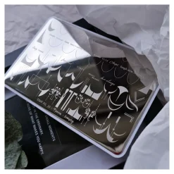 Grande Plaque de STAMPING + Pochoir - Frenchy | Taki Da Outlet