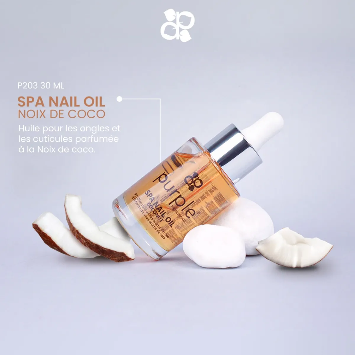 Huile pour Cuticules PURPLE SPA Noix de coco 30 ml | Purple Professional Fashion