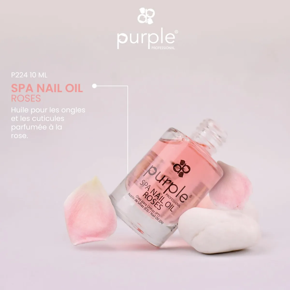 Huile pour Cuticules PURPLE SPA Roses 10 ml | Purple Professional Hot