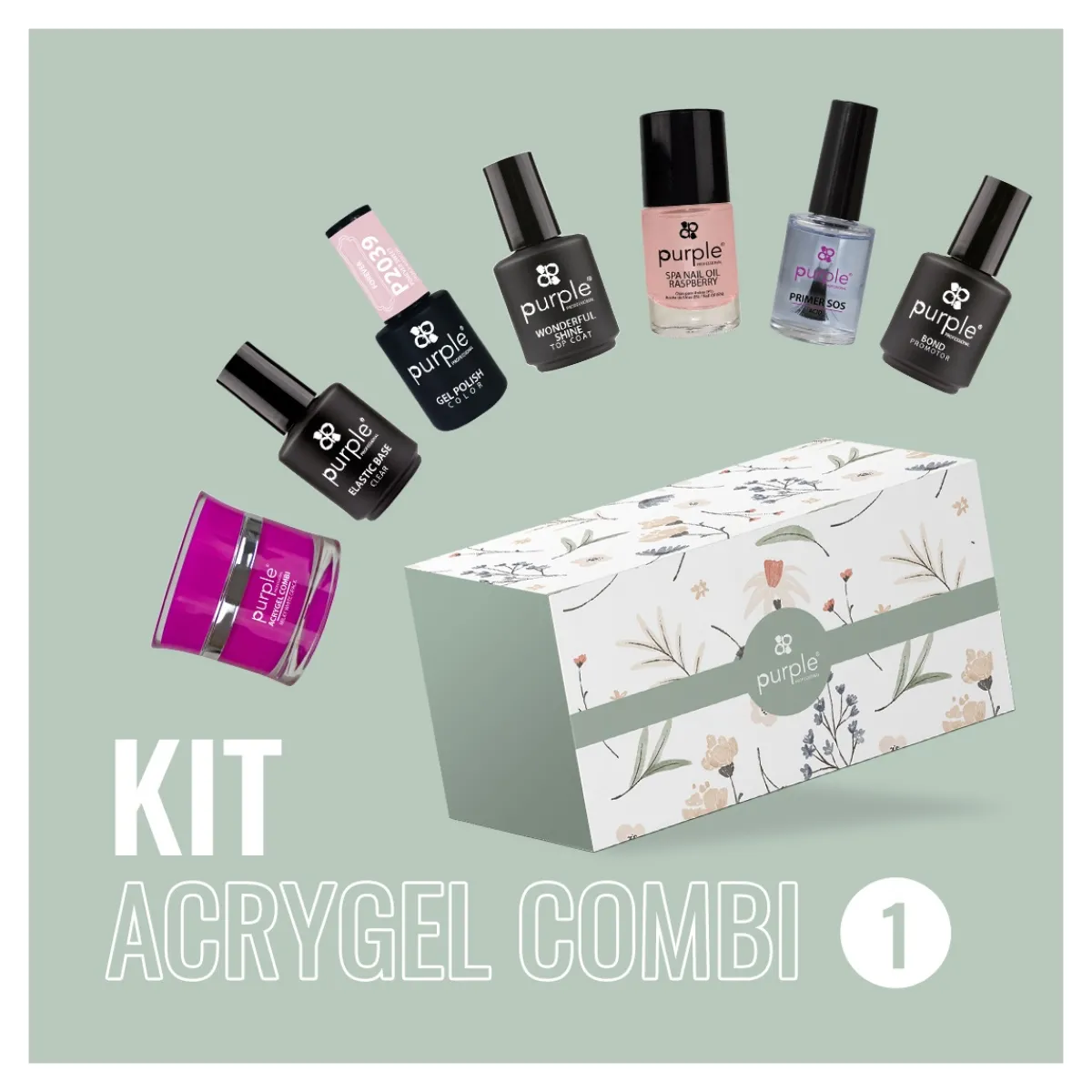 KIT ACRYGEL - Milky White Opack - 6 produits + 1 offert | Purple Professional Sale