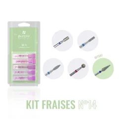 KIT DE FRAISES N°14 : 4 embouts + 1 offert - Purple | Purple Professional Outlet