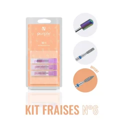 KIT DE FRAISES N°6 : 2 embouts + 1 offert - Purple | Purple Professional Clearance