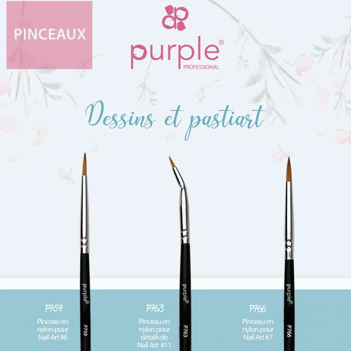 PINCEAU NAIL ART DETAIL en Nylon N°11 | Purple Professional Hot