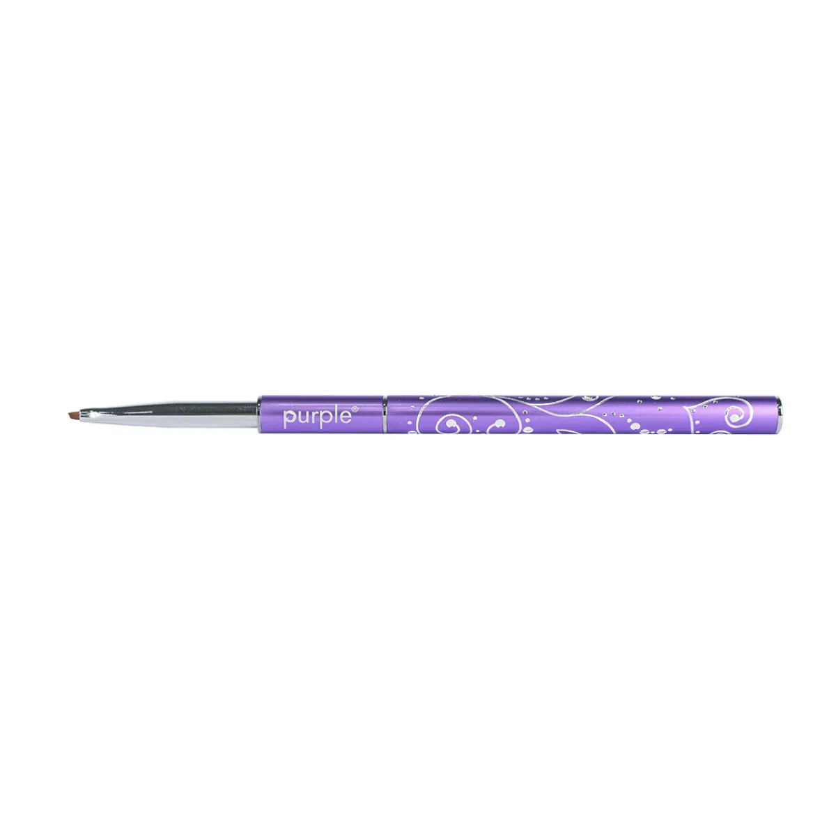 PINCEAU NAIL ART en Nylon ONE STROKE XXS : 1,5 x 2,5mm - Manche Métallique | Purple Professional Fashion