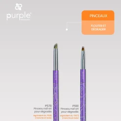 PINCEAU NAIL ART pour DÉGRADÉ Manche métallique | Purple Professional Sale